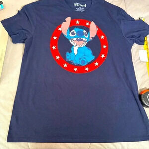 NWT Disney stitch navy blue mens t-shirt sz XL